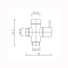 Aquaperla Brass Bidet Diverter (multi color)