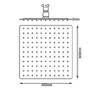 Aquaperla Super-slim Square Stainless Steel Shower Head 300mm（Multi Color)