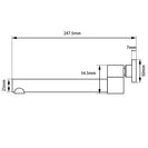 Round Bathtub/Basin Swivel Wall Spout (Multi Color)