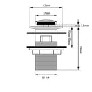 32/40mm Brass Basin Pop Up Waste with Overflow (multi color)