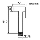 Aquaperla Round Brass Toilet Bidet Spray Kit with Stainless Steel Hose (Multi Color)