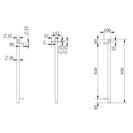 950mm Round Vertical Electric Heated Towel Rack Stainless Steel Variant Colour Available