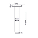 Round Ceiling Shower Arm 200mm (multi color)