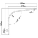 Square Gooseneck Wall Mounted Shower Arm (multi color)