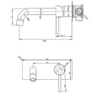 LUCID PIN Series Square Wall Mixer with Spout (Multi Color)