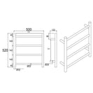 Round Electric Heated Towel Rack 4 Bars (multi color)