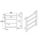 Square Electric Heated Towel Rack 4 Bars (multi color)