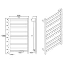 Square Electric Heated Towel Rack 9 Bars (multi color)