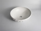 Melon Rubby Texture Matte White Round Above Counter basin 395*395*120mm
