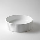 Round Fluted White Basin 400*400*125mm