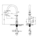 Round Black Vintage Pull Out Kitchen Sink Mixer Tap