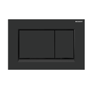 Sigma30 Tone to Tone Dual Flush Button - Matte Black Plate with Gloss Black Trim