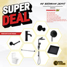 MBD Round Matte black Bathroom Package