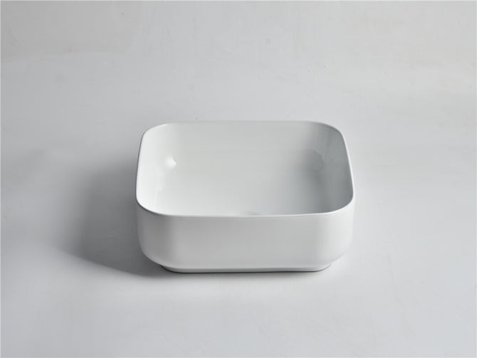 Elaine Gloss White 380*380*140mm Square Above Counter Basins