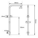 Aquaperla 10'' Round Shower Station Top Water Inlet(Right Angle) Mulit Color
