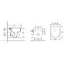 Zara Rimless Wall Hung Toilet Pan