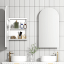 Arch Shaped Shaving Cabinet Matte white