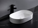Claya Oval Fluted White Basin 605*370*115mm