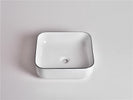 Elaine Gloss white With black rim Square Above Counter basins 380*380*140mm