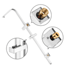 Chrome Square Twin shower Systems Single Hose