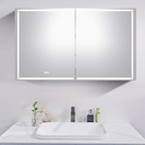 1200*720*139mm Silver Brushed Rectangular LED Mirror Shaving Cabinet(Double Doors,Anti-Fogging)