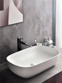 CLAYA Gloss White 610*400*150mm Oval Above Counter Basins
