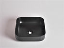 Elaine Matte Black Square Counter Top Ceramic Basins 380*380*140mm