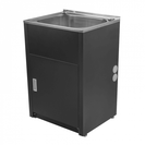 MBD 610(L) x 510(W) x 870(H)MM 45L Stainless Steel Laundry Tub Cabinet Freestanding Matt Black
