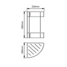 IVANO Series Stainless Steel 2 Tier Shower Shelf (Multi Color Option)