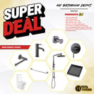 MBD Round Gun Metal Bathroom Packages