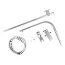 Brushed Nickel Square Twin shower Systems Single Hose