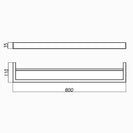 IVANO Series Double Towel Rail 800mm（Multi Color Option)