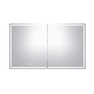 1200*720*139mm Silver Brushed Rectangular LED Mirror Shaving Cabinet(Double Doors,Anti-Fogging)