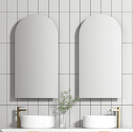 Arch Shaped Shaving Cabinet Matte black