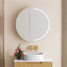 Athena LED Round Wall Hung Shaving Cabinet – Single Door (600/750mm)