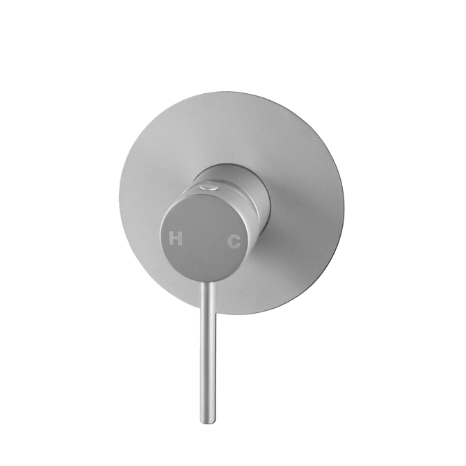 LUCID PIN Round Shower Mixer (80mm Cover Plate) Brushed Nickel