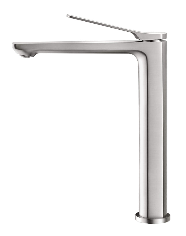 RUSHY Brushed Nickel Tall Basin Mixer