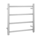 Round Brushed Nickel Electric Heated Towel Rack 4 Bars