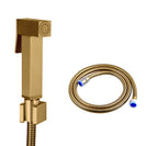 Aquaperla Square Brass Toilet Bidet Spray Kit with Stainless Steel Hose (Multi Color)