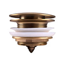 40mm Mushroom Brass Bathtub Pop Up Waste without Overflow (multi color)