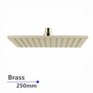 Aquaperla Square Brass Shower Head 250mm（Multi Color)