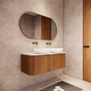 Bella 1200mm Double Bowl-Solid Timber Flute wall hung vanity