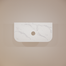 Bella 900mm Curved Matte Black Fluted Groove Wall Hung Vanity