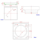 115*115mm Brass Tile Insert Floor Drain (100mm Outlet) (multi color)