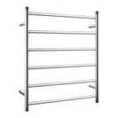 Round Chrome Heated Towel Rack 6 Bars