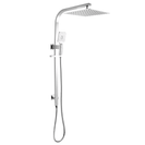 Chrome Square Twin shower Systems Single Hose