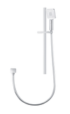Square Chrome Hand held Shower Set on Rail with Multi function