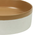 CLAYA Terra 370mm round Matte Brown and Matte White Basin