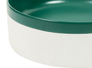Claya Olive 370mm Matte Green and Matte White Counter Top Basin