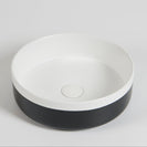 Claya Colour Plus-370mm Matte White | Two-Tone Round Above Counter Basin